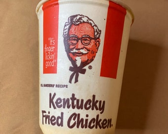 1960’s KFC Drink Cup! 5” 1969 “Big Drink Container” from Restaurant! New old stock from legendary Kentucky Fried Chicken/Col. Sanders chain!