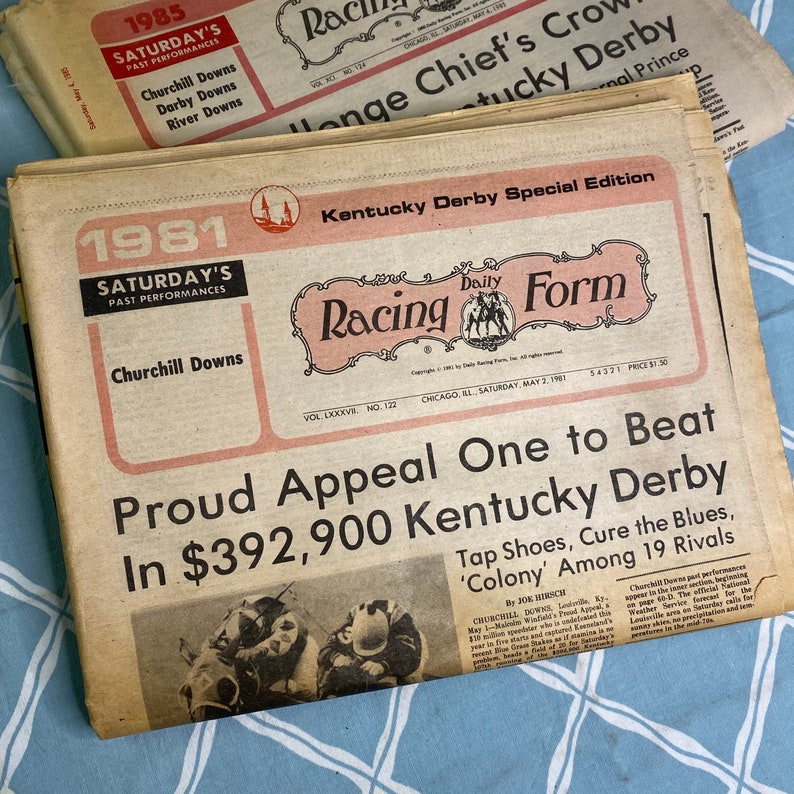 Lot of 2 Vintage 1981 1985 DAILY RACING FORM | Etsy