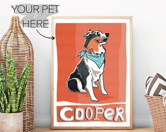 Custom pet portraits,dog portrait,cat portrait,Digital download, textured paper unique style, personalized pet commissions