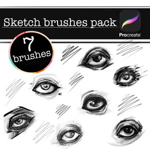 Sketch pack brushes for procreate/ pencil sketch brush, procreate brush set/ custom brushes