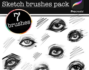 Sketch pack brushes for procreate/ pencil sketch brush, procreate brush set/ custom brushes