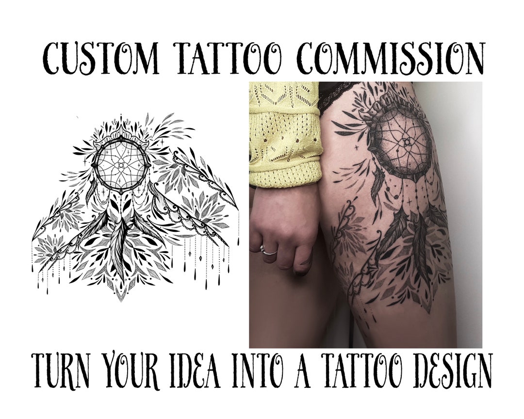 カスタムタトゥーの委託/パーソナライズされたタトゥーのデザイン/彼女