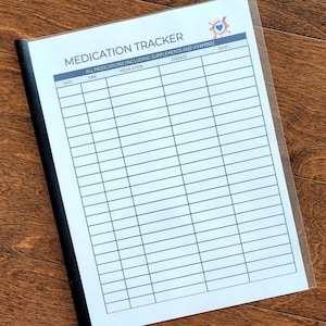 Medication Tracker: Printable Sheet