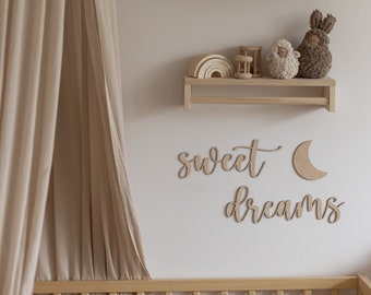 Sweet dreams, sleep well, wooden sign, wooden letters,Inschrift an der Wand,nursery,kinderzimmer inschrift, wandddeko, babyzimmer, kids room