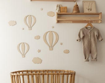 Hotairballoon wooden, Heißluftballon aus holz, ballon fur kinder, Balloon, kids room decor, nursery decoration