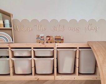 Where the wild ones play, wooden sign, wooden letters,Inschrift an der Wand,nursery,kinderzimmer inschrift, wandddeko, babyzimmer, kids room