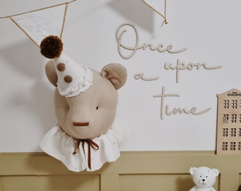 Es war einmal, Inschrift an der Wand, Babyzimmer Inschrift, Wandschild, Kinderzimmer, Holz Inschrift, Kinderzimmer Inschrift, Holzdeko