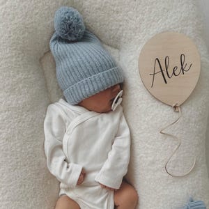 Ballon namensschild, Ballon name tag, Babyshower, Namensschild personalisiert Baby Geschenk Holzschild Kinderzimmer Babyzimmer Geburtsschild