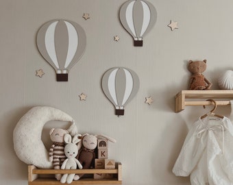 Heißluftballon, ballon bont vriendelijker, ballon, heteluchtballon, kinderdecor, kinderkamer decor, kinderkamer decor, wand decor, kinderkamer decoratie