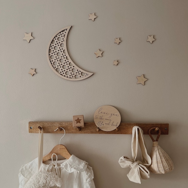 Rattan moon,nursery rattan decor,nursery decoration, crescent moon,babyzimmer,kinderzimmer deko, to the moon and back,baby photography,stars