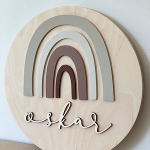Wandleuchten regenbogen, personalisiert, Personalized wooden lamp, baby room, baby room decor, nightlight for kids, nursery, kinderzimmer,