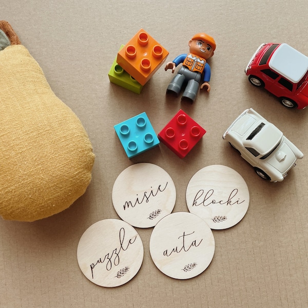 Toy labels, holz anstecker, trofast abzeichen,Ikea trofast labels, toys storage, toys storage labels, nursery,kinderzimmer,spielzeuge labels