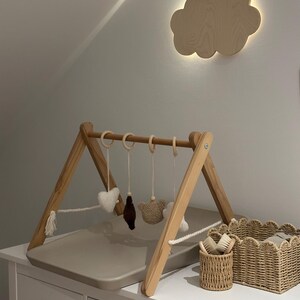 Wooden Cloud Night Light | Nursery Wall Decor | Kids Room Lamp | Baby Shower Gift | Handmade Wooden Lamp image 13