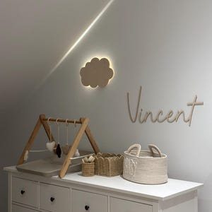 Wooden Cloud Night Light | Nursery Wall Decor | Kids Room Lamp | Baby Shower Gift | Handmade Wooden Lamp image 12