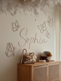 Personalized Wooden Name Sign with Butterflies \u2013 Custom Kids Room Wall Decor \u2013 Nursery Name Plaque \u2013 Baby Shower Gift product logo