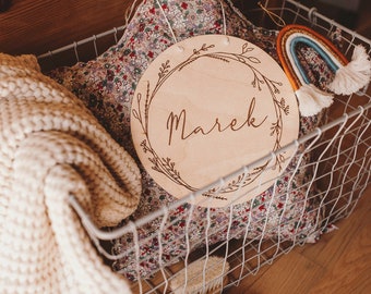 Wooden name plaque, name decor, wooden name sign, nursery, Birth announcemt