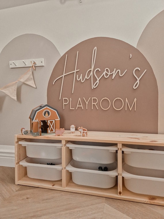 Personalized playroom sign, wooden playroom sign for nursery, kinderzimmer, spielzimmer mit namen aus holz