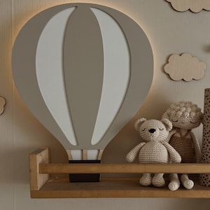 Nightlight for kids,Wandleuchte ballon, leuchter, Balloon nightlamp, hotair balloon lamp, kids decor, nursery decor, nightlight for kids, zdjęcie 10