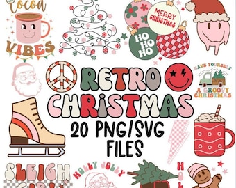 Retro Weihnachts Clipart PNG SVG