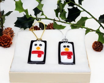 Fused Glass Penguin, Christmas Tree Decoration, Glass Penguin, Penguin, Tree Decoration