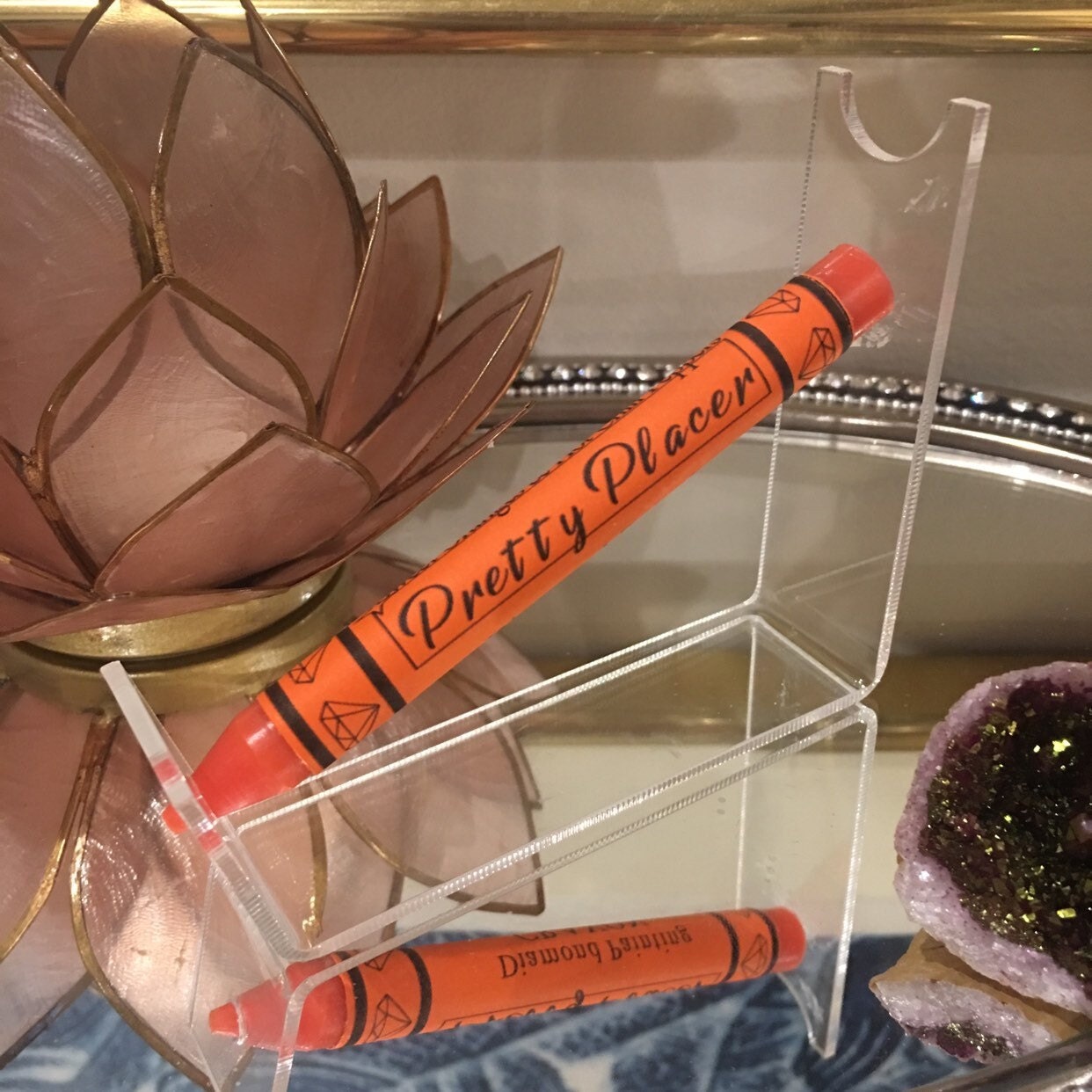 Grape Creamsicle Prettyplacers Diamond Painting Crayon PURPLE scented  Single Placer Wax Pen made in Usa AB, Crystal & Dazzler 