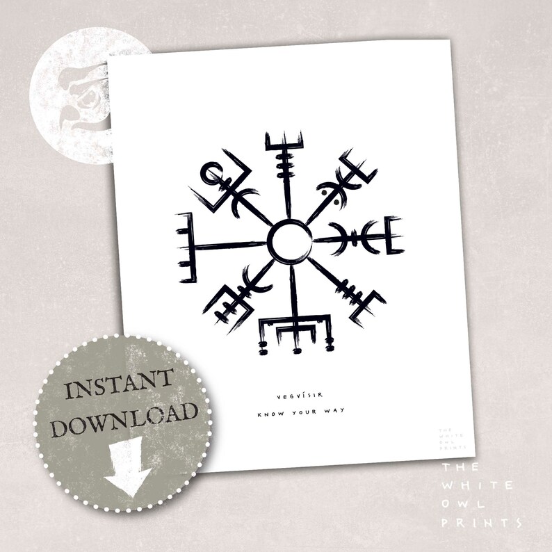 Vegvísir Viking Scandinavian Nordic Magical Rune Stave - Etsy