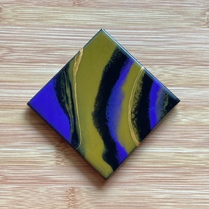 Single Coaster | Resin Coasters | Epoxy Resin Art | Purple Coaster