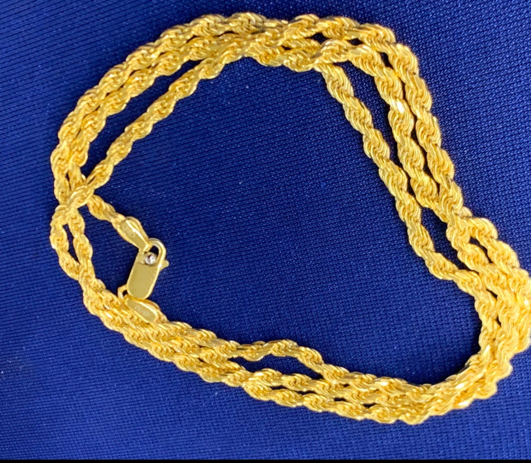 3.5mm 925 Sterling Silver Rope Chain Etsy