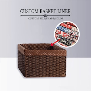 Custom size  fantasy printed cotton liner for any basket,high quality embossed fabric basket liner,removable,washable,multiple styles&color