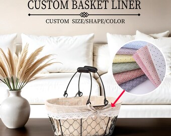 Custom size picnic basket daisy fabric liners for any basket,high quality cotton basket liners,reusable,washable,removable,multiple styles