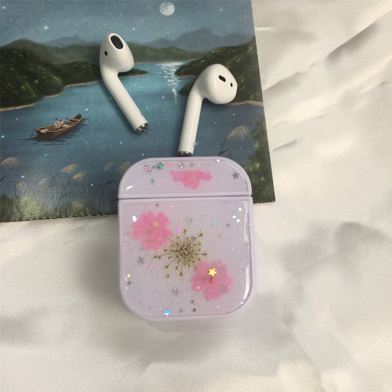 AirPods 1 2 Case Pressed Real Flower Case Personalized Cover For Apple Air Pods Flower AirPods 1 2 Pro Case