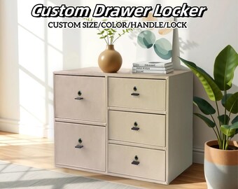 Custom size leather drawer locker with password and fingerprint lock,suitable for car storage,bedroom storage,jewelry and document storage