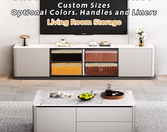 Handmade custom size natural wicker woven living room storage basket with liner,TV cabinet basket with lid,wine cabinet basket,tray basket