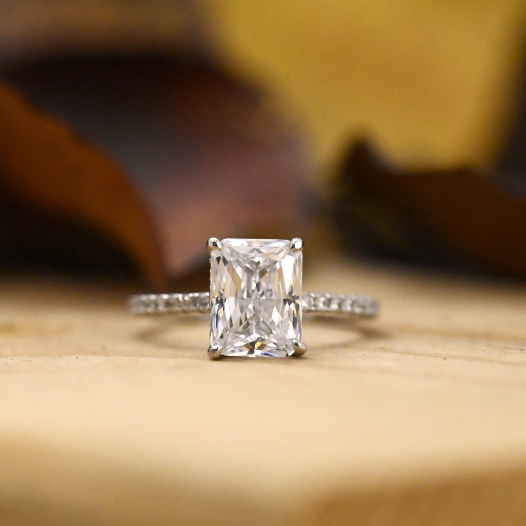 2.25ct Radiant Cut Diamond Engagement Ring, Promise Ring, Wedding Ring, Bridesmaid Proposal