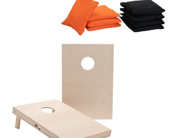 Wicked Wood Games I Cornhole Set 90x60cm | Blank I 2x4 bags orange & black