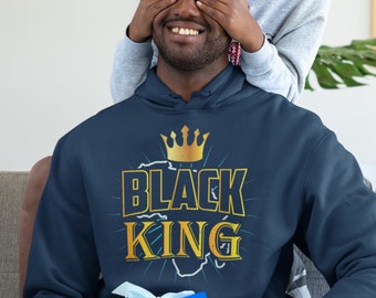 Black owned Shop. "Black King - Crown ",T-shirts/V-Necks/Hoodie/Sweatshirt, Printed Father's Day Gifts for him!