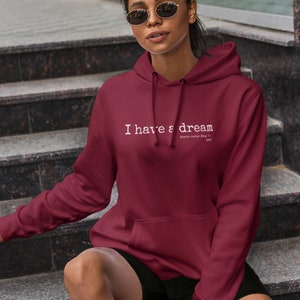 Black owned Shop. "I have a Dream" Martin Luther King Jr,Hoodie/Sweatshirt, Printed Civil Rights Activist Hoodie/Sweatshirt.