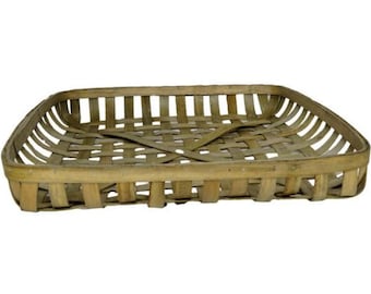 Square Tobacco Basket 18X18X2.5" ( 1 Colors/Styles), wall basket, farmhouse, decor, rustic