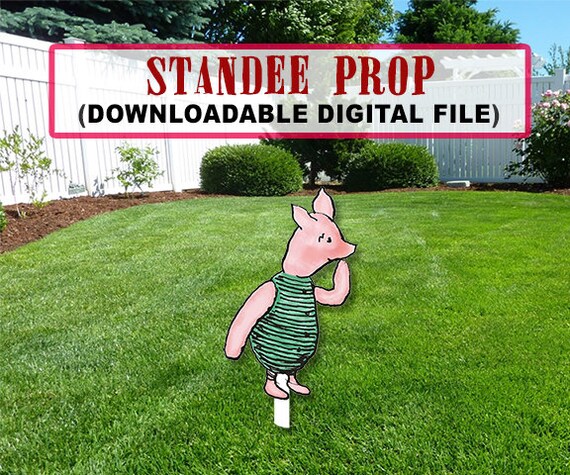 Classic Winnie The Pooh Printable Large Cutout Die Cut Prop Yard Sign Stand Up Standee Decoration Digital Download