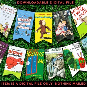 Digital Storybook Themed Printable Banner Bunting Decoration / Baby ...