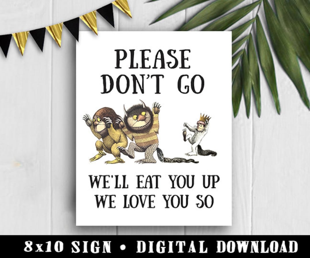 DIGITAL FILE / Where the Wild Things Are Quotes Poster Sign / - Etsy
