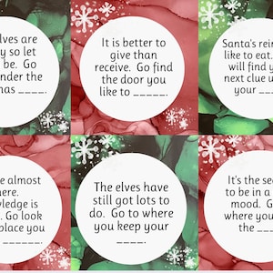 Christmas Scavenger Hunt Digital Download Editable fun to do with kids