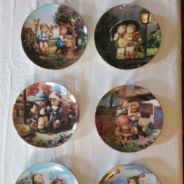 VINTAGE MJ Hummel plate collection "Little Companions" 1990 (Sold Individually)