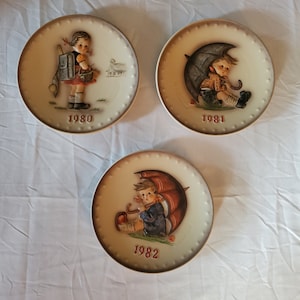 Vintage MJ Hummel Annual Plates 1980s (Sold Individually)