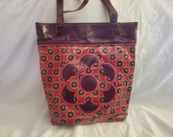 Vera Bradley Frill Collection Tote Bag &quot;Very Berry Paisley&quot; Pattern (Retired)