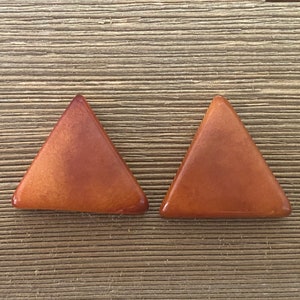 Tagua Triangles, Caramel Tagua Beads, Colombian Seeds, Geometric Tagua Beads, Craft Supplies, Jewelry Supplies, 2 Pieces