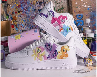 Custom My Little Pony Air Force 1, HandPainted Cartoon Custom AF1 Sneakers, The Air Force 1 Customize AF1s Birthday Gift