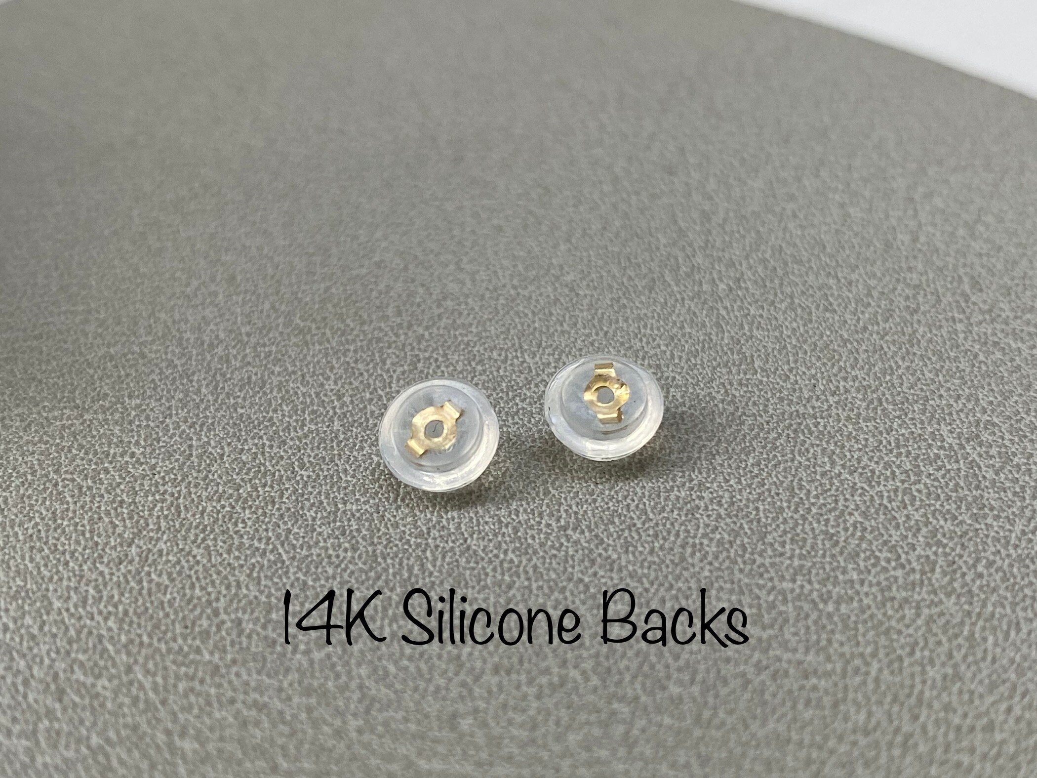 14k Gold Silicone Backs/gold Earrings Backs/silicone Ear Stud Back