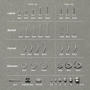 316L surgical steel subsidiary submaterials barbell curved barbell horseshoe twist backing balls