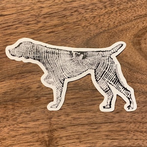 GSP German Shorthair Pointer Dog Tree-Ring Sticker Decal